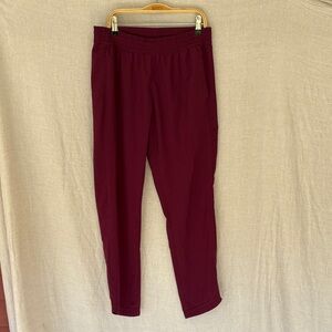 Columbia Women's Burgundy Elastic-Waist Track Pants